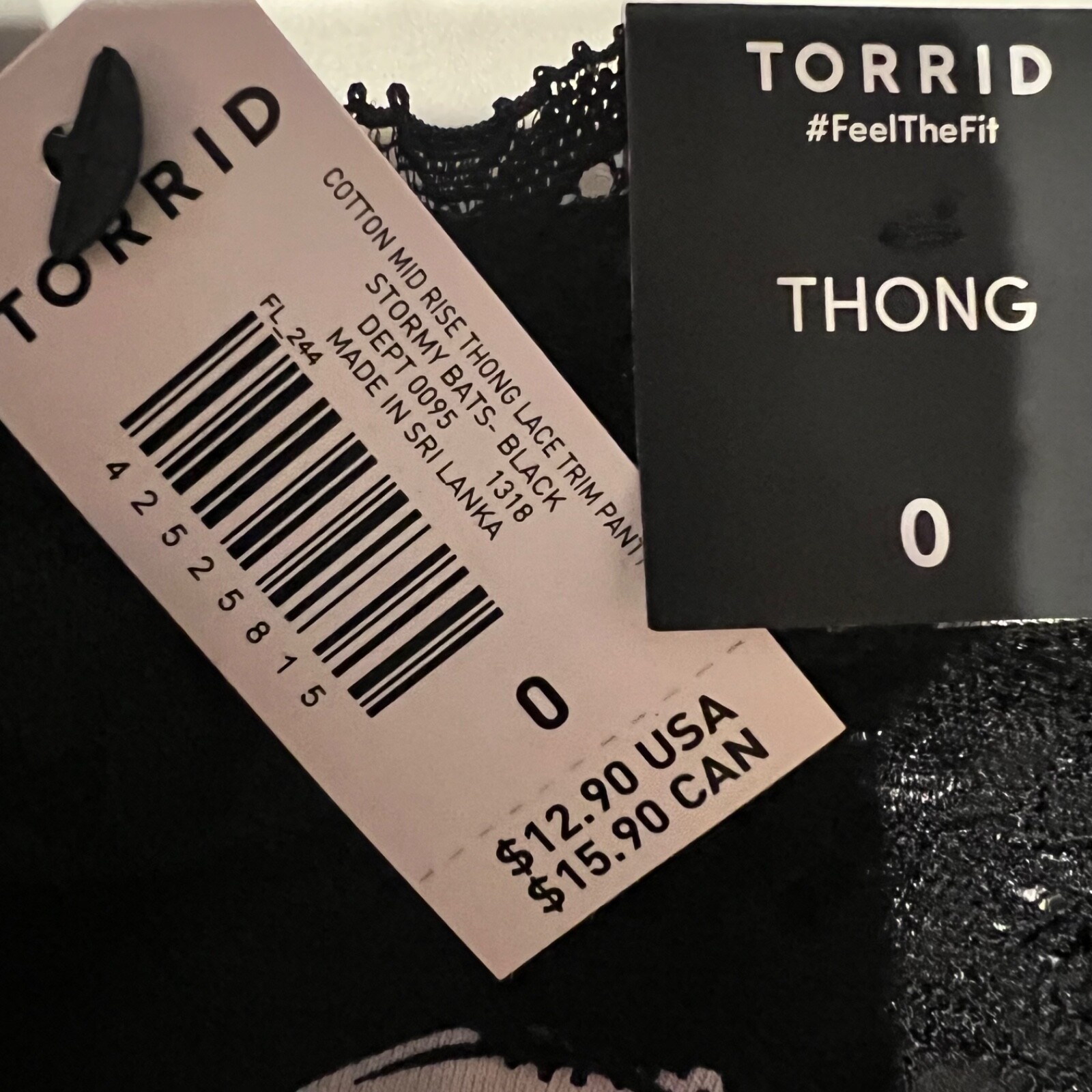 NWT TORRID Thong Pantie 0X-1X-2X-3X-4X Jersey Lace Black White Halloween Bats