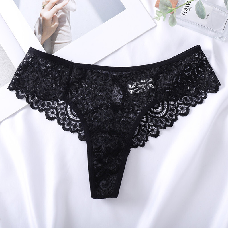 5 Pack Lot Sexy Womens See Through Lace Panties Thongs Underwear Sissy Lingeries