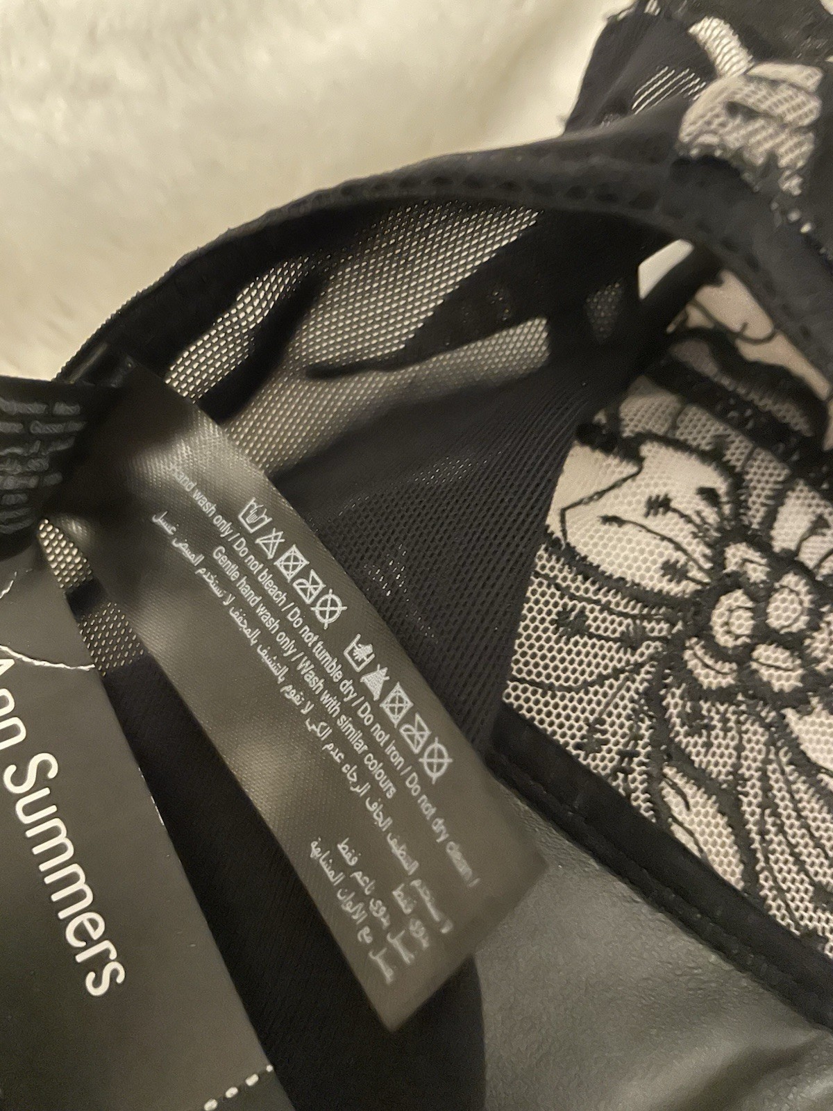 ANN SUMMERS .DARK SIDE – HIGH WAIST Thong SIZE 10 – New Tags – RRP £15 -Part PU