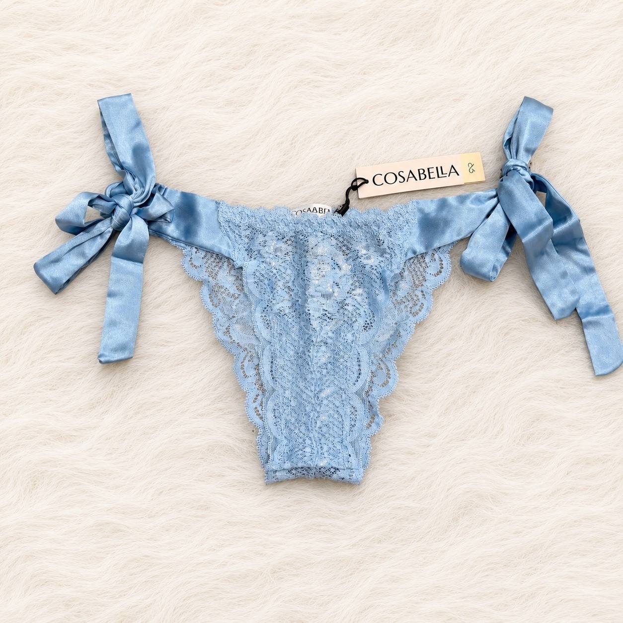 COSABELLA NSN Side Tie Brazilian Panty Aasmani Blue / Size S/M – NWT