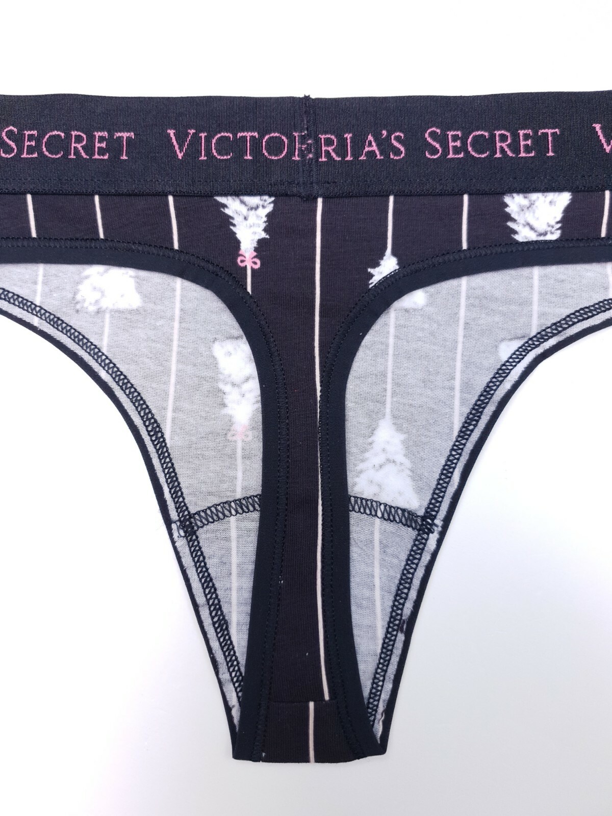Victoria’s Secret Logo Waist Christmas Tree Thong Triple Pack – S/M/L/XL *BNWT*
