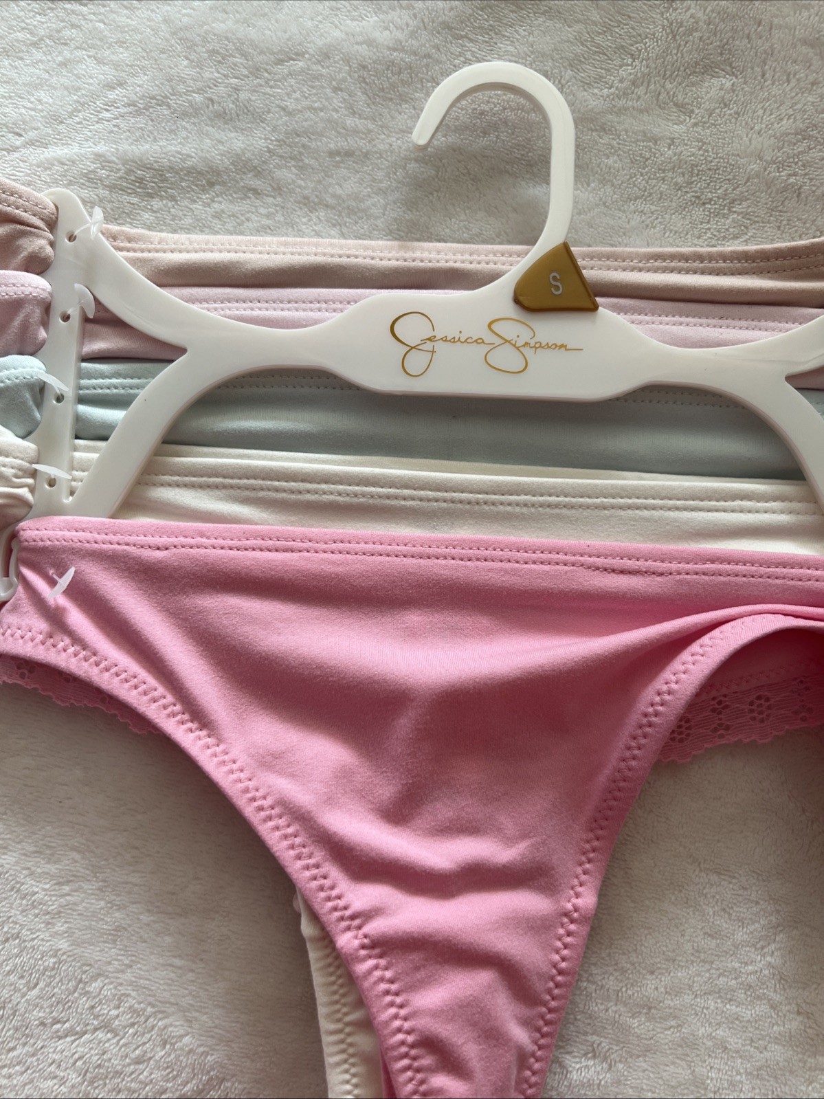 JESSICA SIMPSON JS12090 ULTRA FLIRTY SOFT THONG PANTIES SOLID COLORS SMALL 5pk