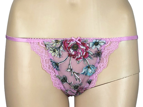 VICTORIA’S SECRET DREAM ANGELS FLORAL EMBROIDERED THONG PANTY XS S M L XL XXL