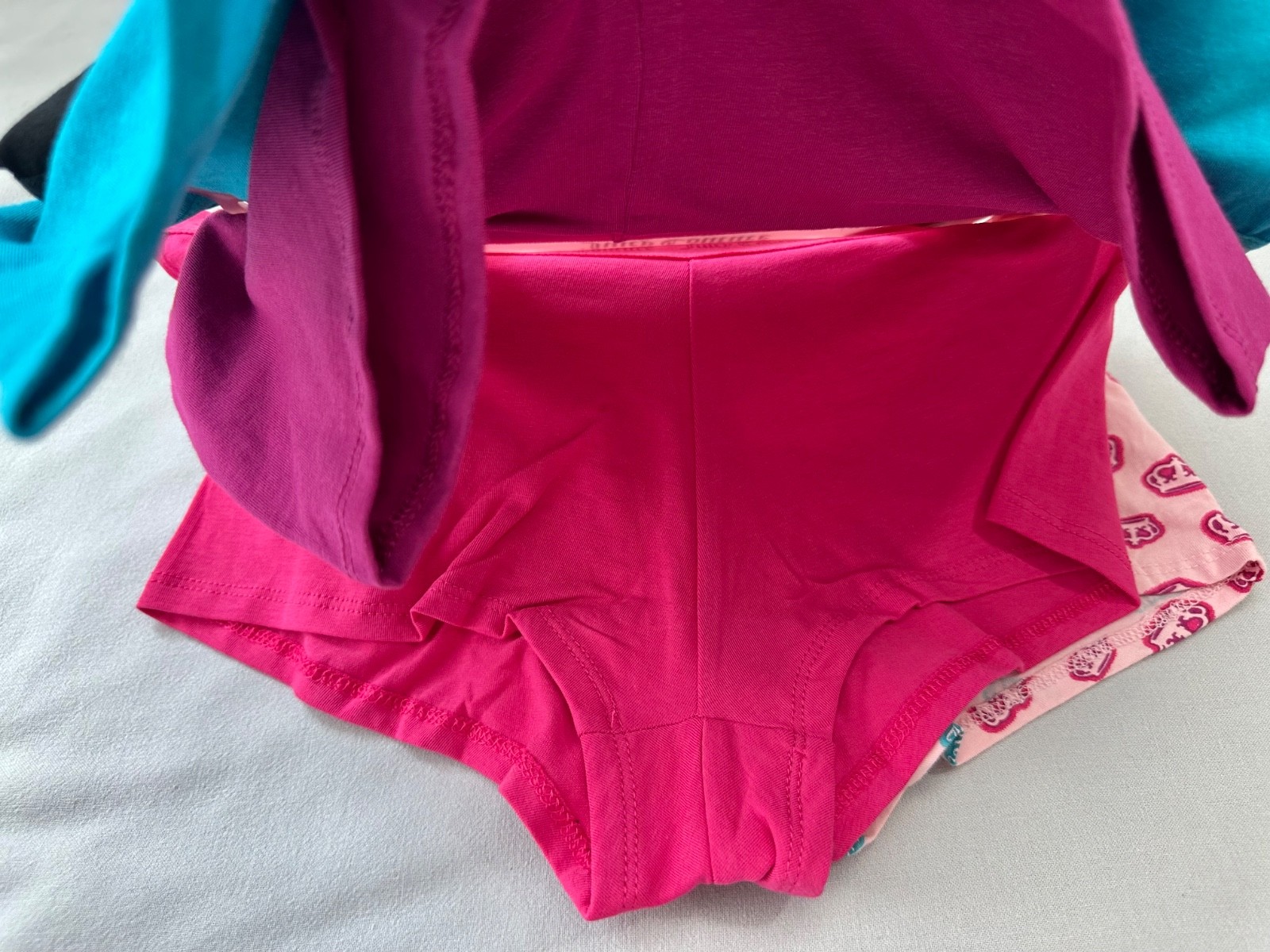 Juicy Couture Panties 5-Pack M Cotton Logo Trim Boyfriend Shorts