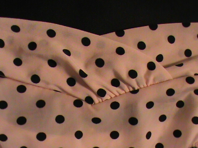 Victoria’s Secret cheekini S satin panty cream-beige black polka-dot vintage NWT