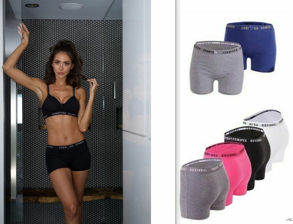 6 Jennifers Sports SEXY COTTON Workout Boxers Shorts Yoga Gym NEW #61014PH S~4XL