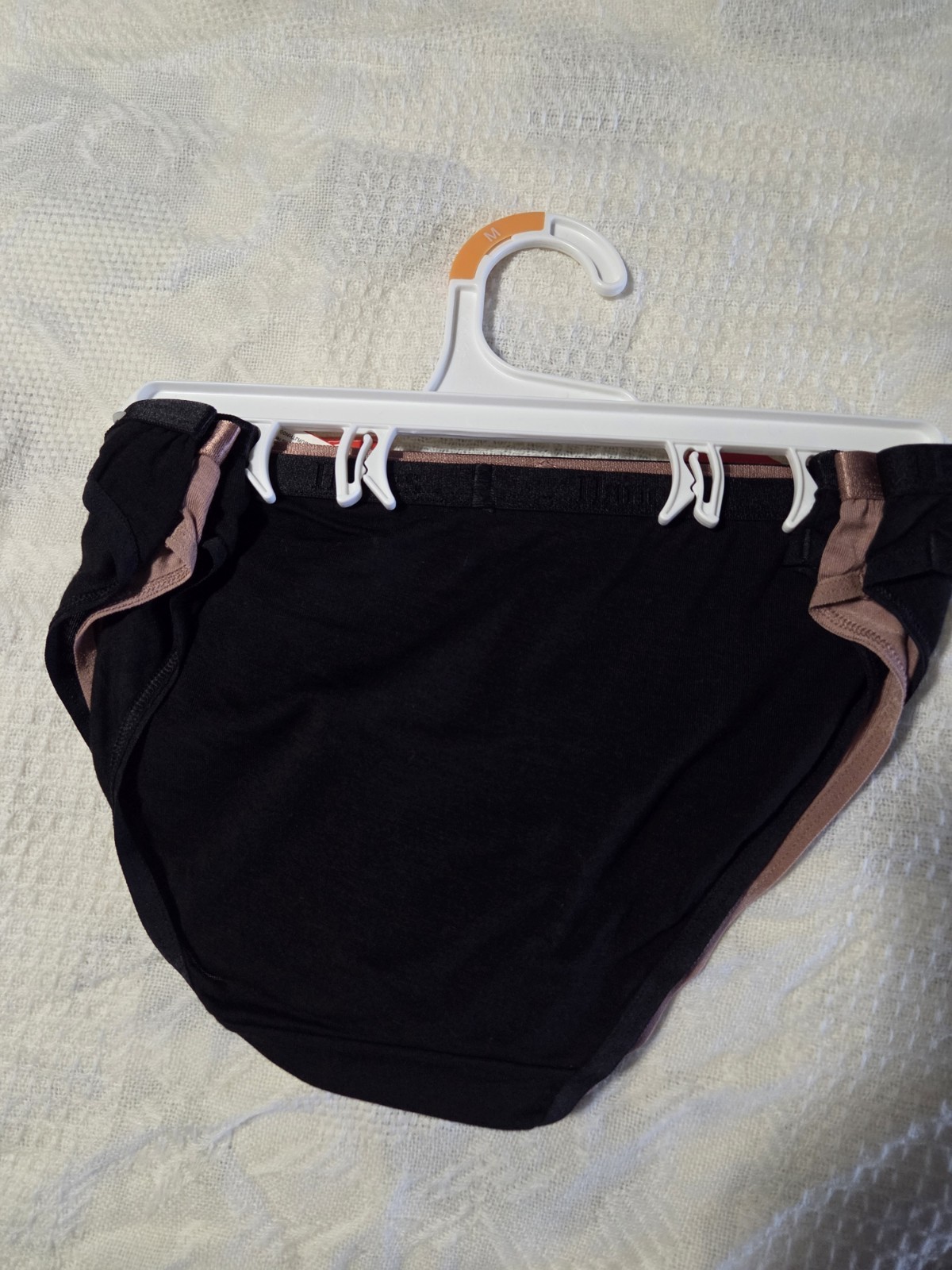 Hanes Originals Supersoft Low Rise Bikini Panties, black & brown, 3 pack, M