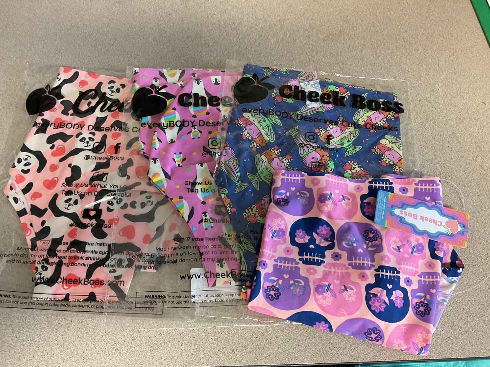 Panties Cheek Boss NWT 4 Pairs high cut Women’s Panties Size XLarge Multicolor