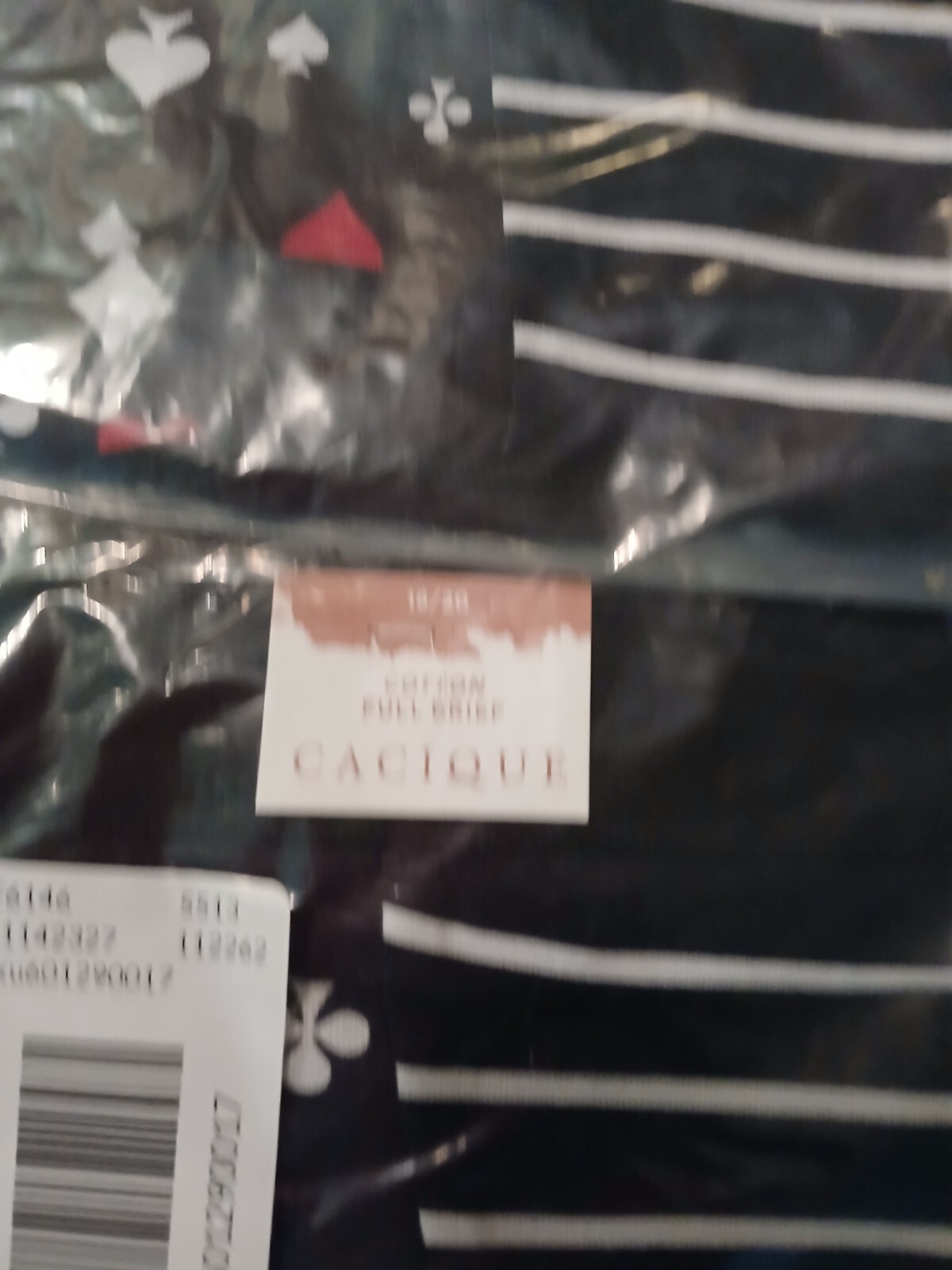 Lane Bryant Cacique 18/20 Full Brief Set 2 Poker Theme Panties NEW W TAG