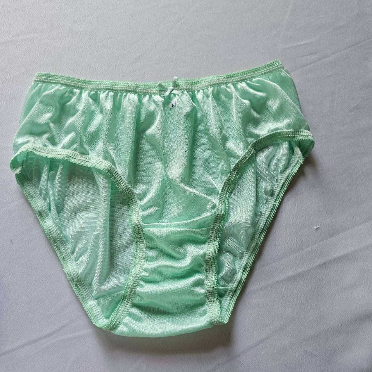 6 Bikini Panties Women Mens Nylon Vintage Silky Soft Light Briefs Hip 32″-38″L