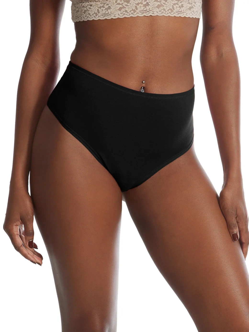 Hanky Panky Playstretch High Rise Thong Women’s XL-XXL Black Pull On