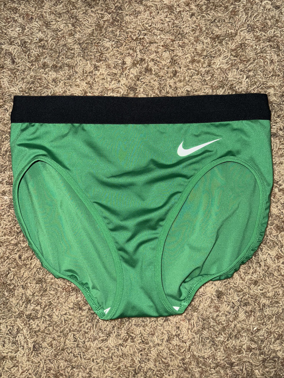 Nike Women Dri-FIT Fast Running Green Brief Bottom Track Short Sample