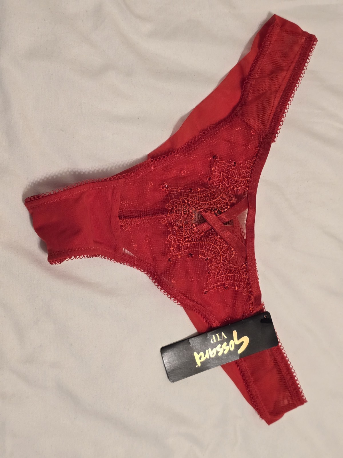 Gossard VIP Audacious Brazilian Mid Rise Sheer Brazilian Briefs, Size XS
