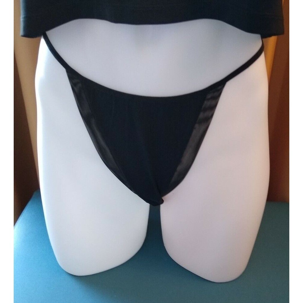 Cerie Teddy and Panty Black Shimmery Lingerie Thong 💋 small