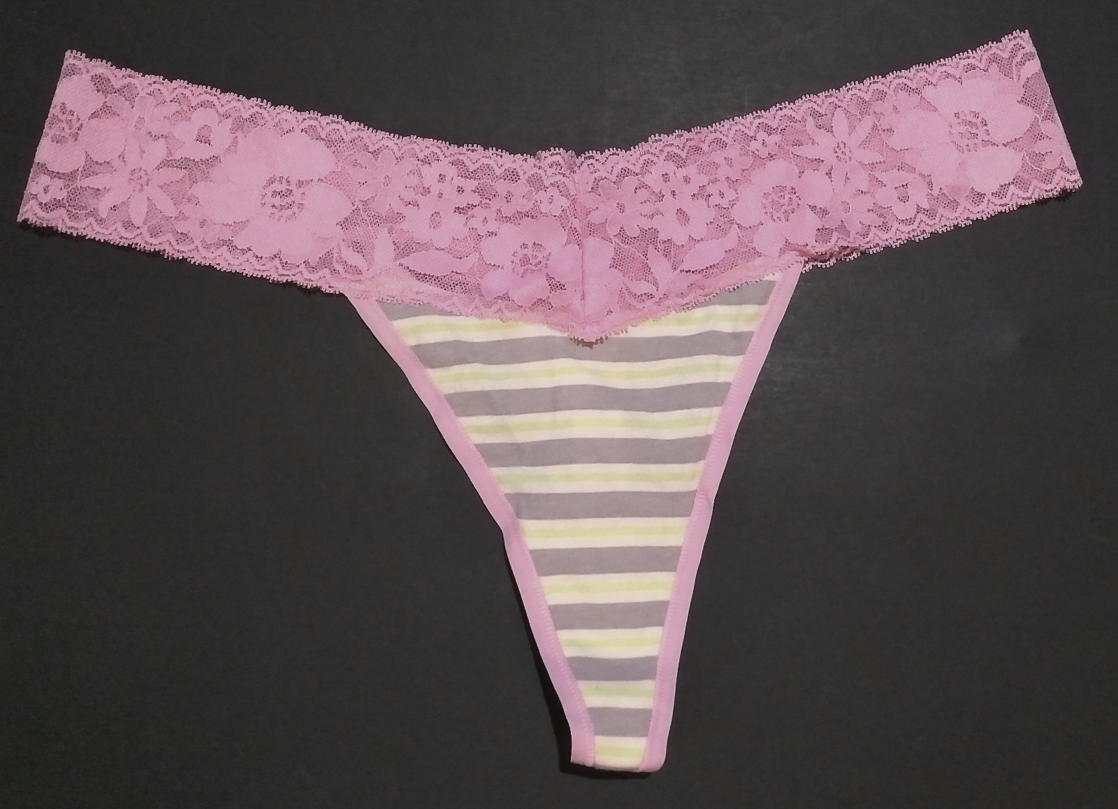 Victoria’s Secret Lace Waist Thong Panty XL ~Sexy Little Stripe ~ You Pick Color