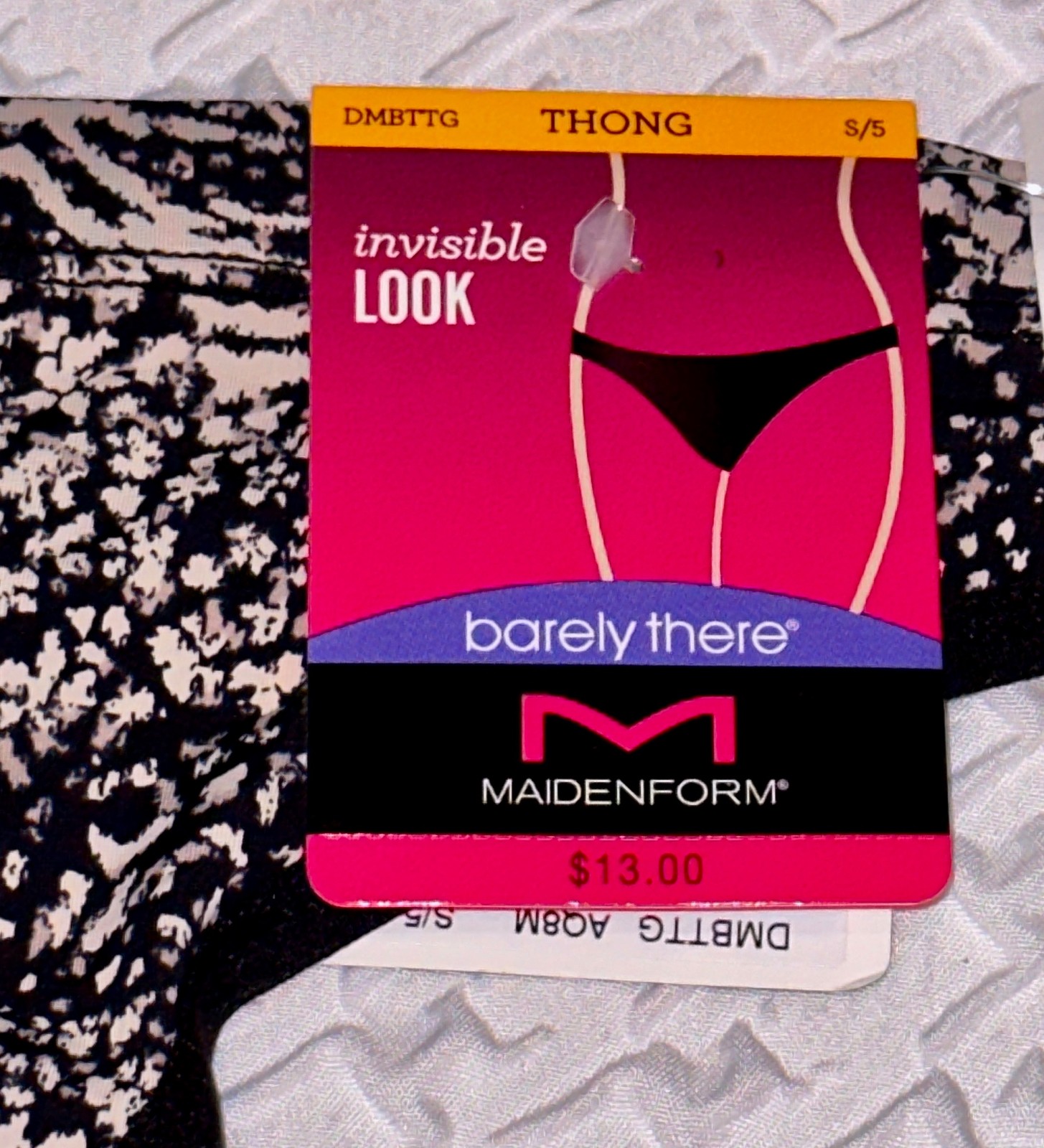 MAIDENFORM Barely There Wild Cameo Print Invisible Thong Panty Women S M L XL 2X