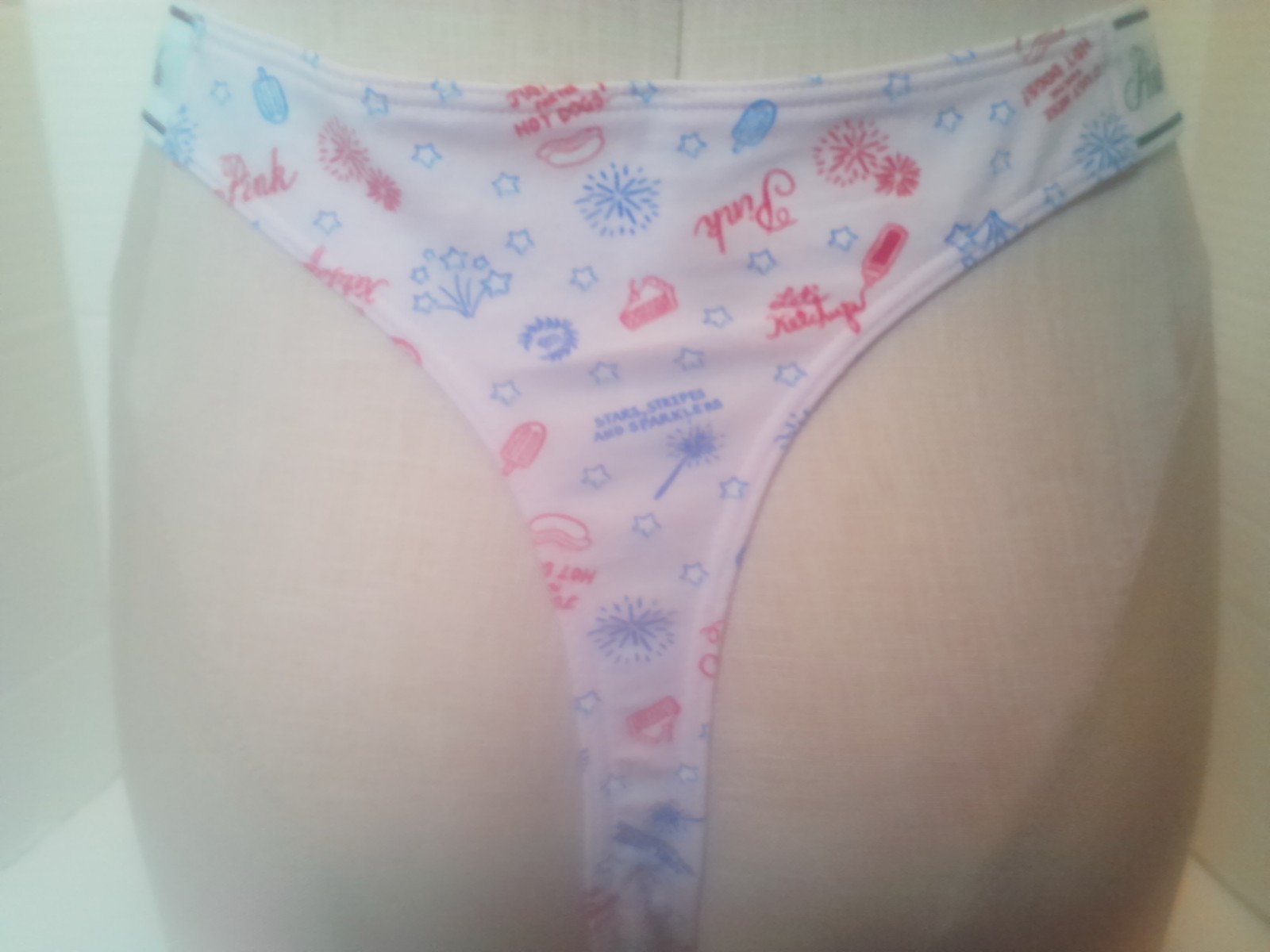NWT. Victoria’s Secret PINK. Thong/String. Pink. Fireworks Picnic XXL