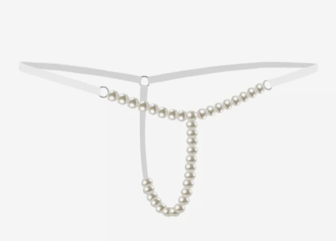 HANDMADE PEARL G STRING HAND MADE IN AMERICA PEARL THONG ONE SIZE FITS ALL