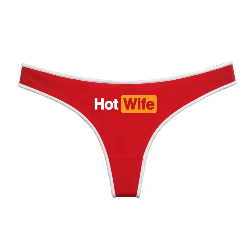 Hot Wife Letters Women’s Underwear New Fashion Panties Low Waist Ladies Brief