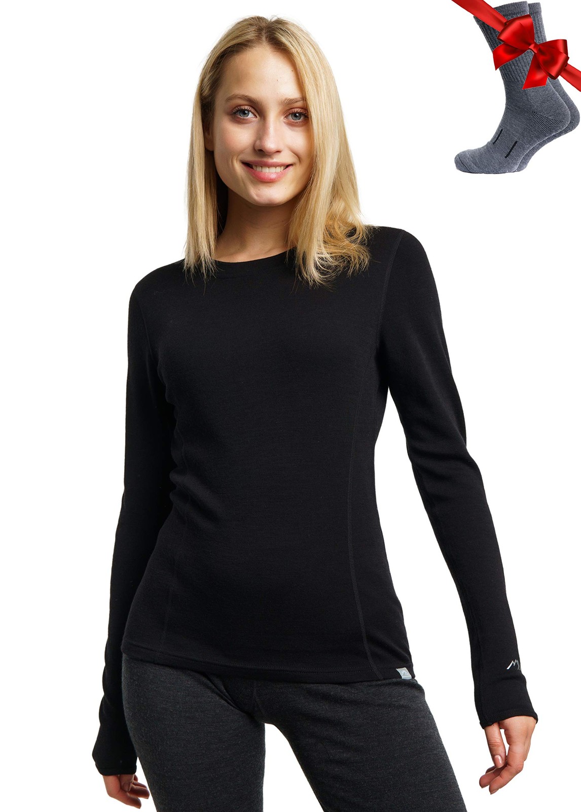 Merino.tech Merino Wool Base Layer Women – 100 Merino Wool Heavyweight, Midwe…