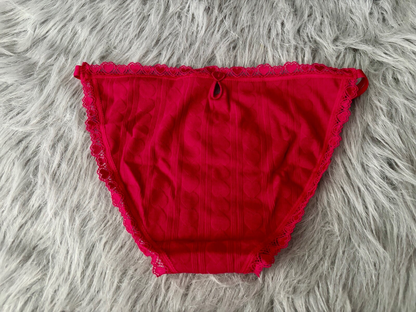 Victoria’s Secret String Bikini Panty Red Heart Strappy S M L XL 2XL