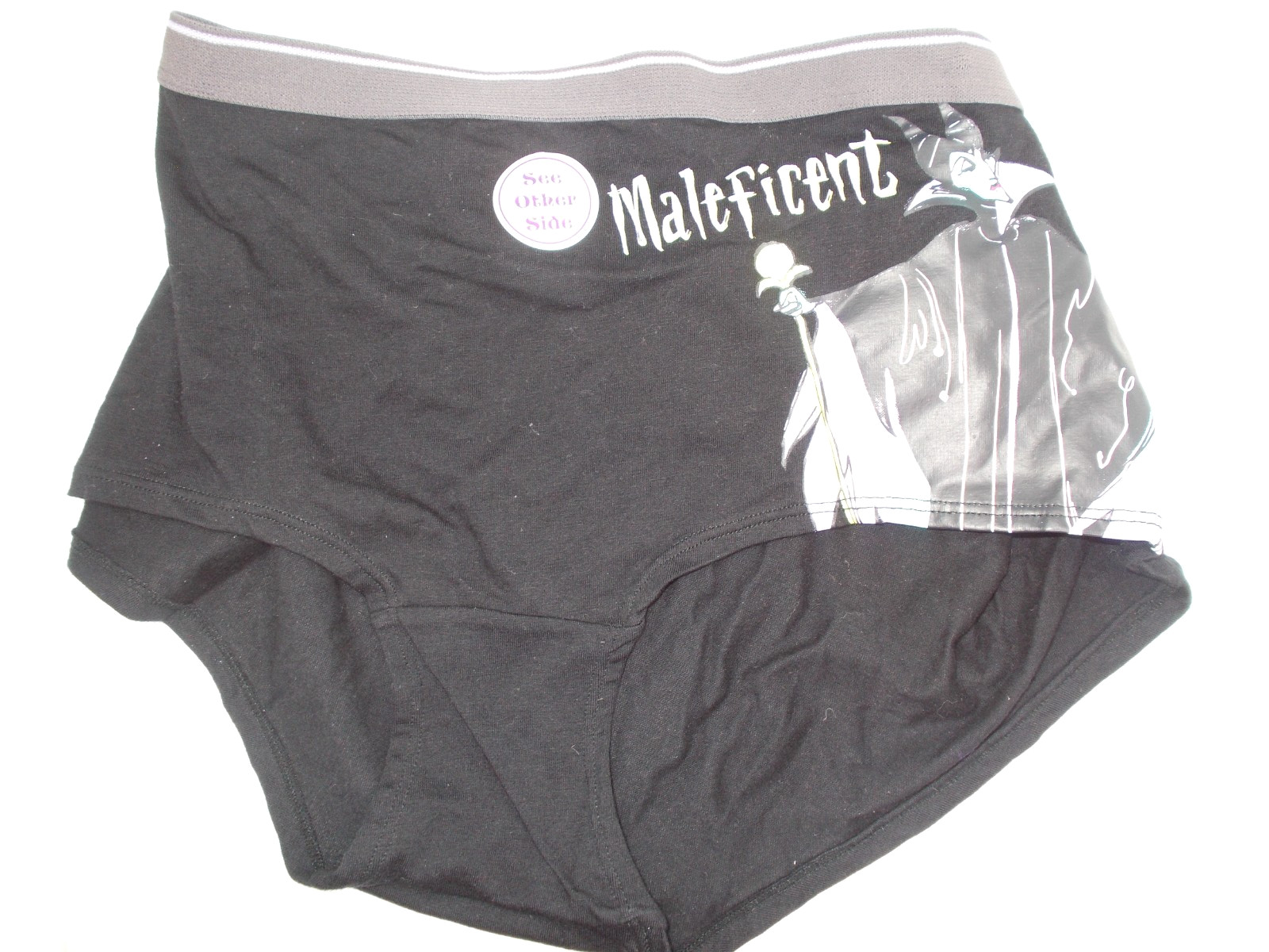 Disney Maleficent Black Boyshort Panties XL NEW nwt