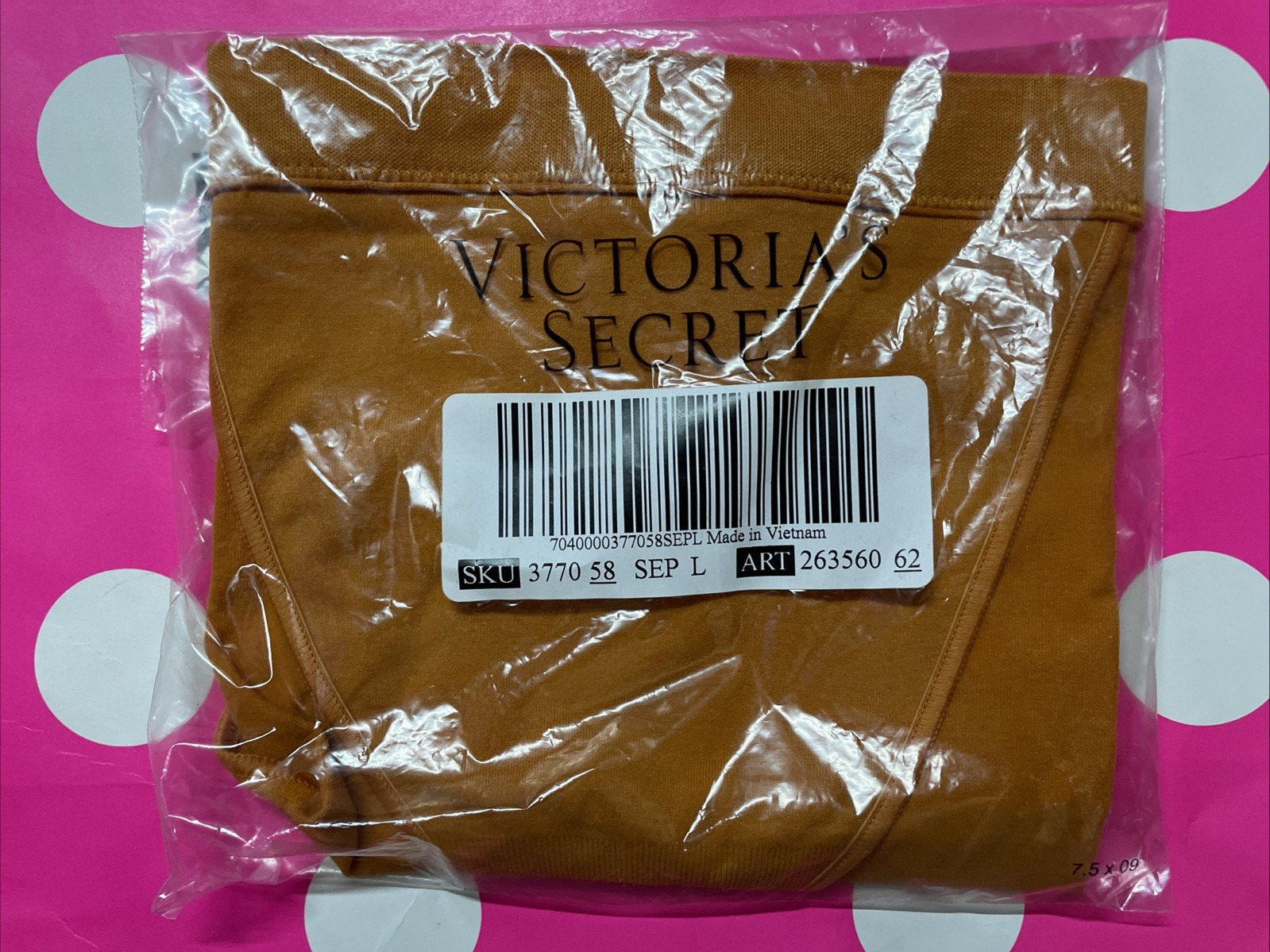 2021 Victoria’s Secret PINK High Leg Seamless String Bikini Panties L Gold