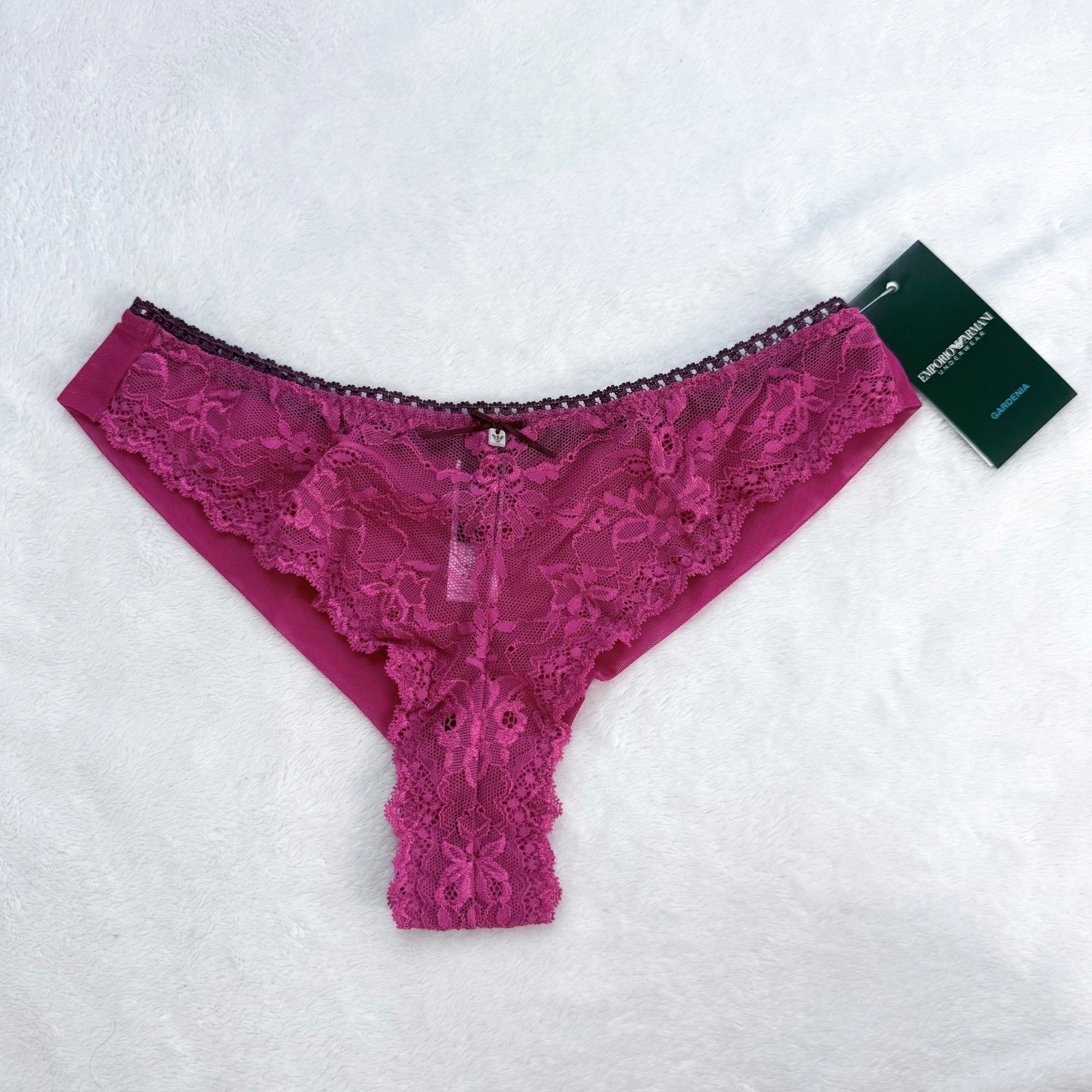 Vintage Emporio Armani Pink Lace Gardenia Panties NWT Deadstock Sexy Lingerie