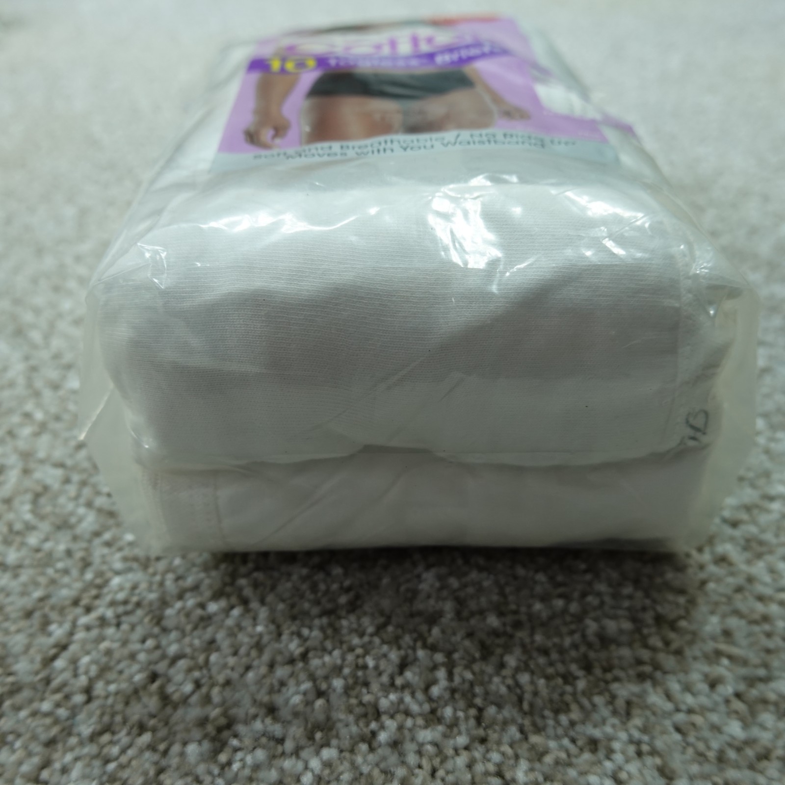 Hanes Underwear Womens 10 3XL White Briefs Breathable Cotton 10 Pairs