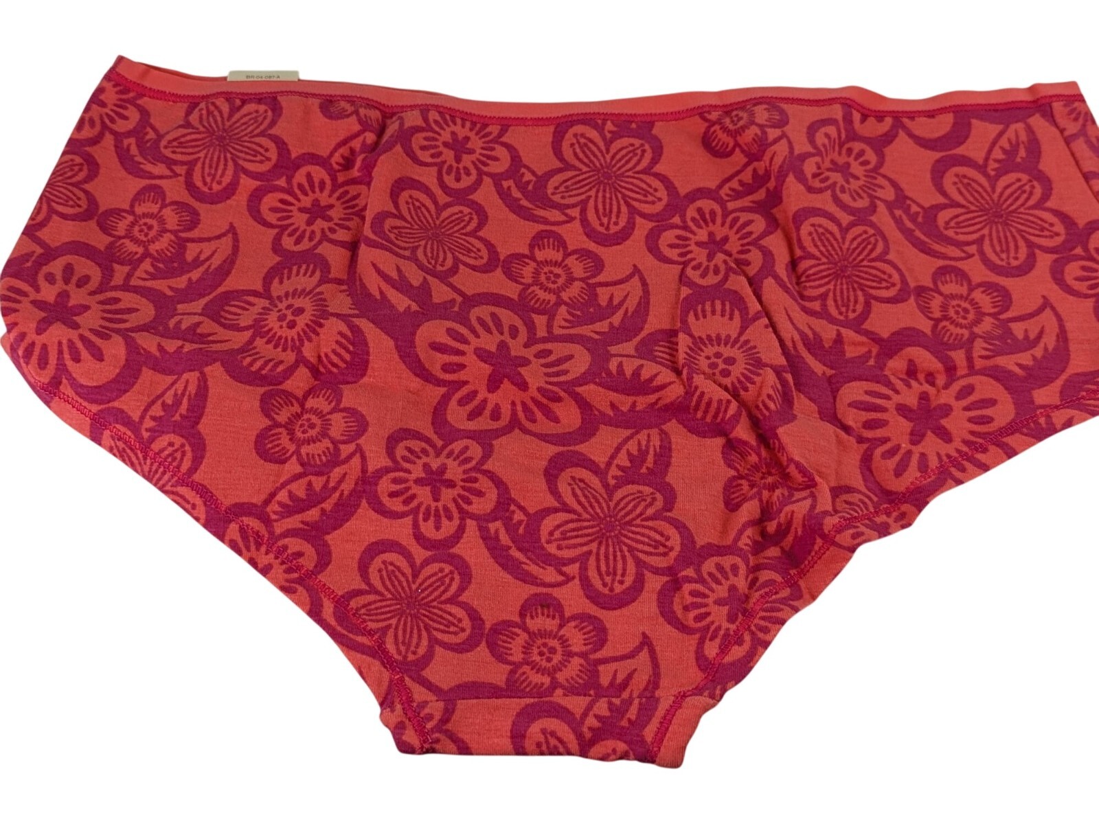 Ambrielle Coral Floral Cotton Stretch Hipster Panty size 7 Panties Essentials
