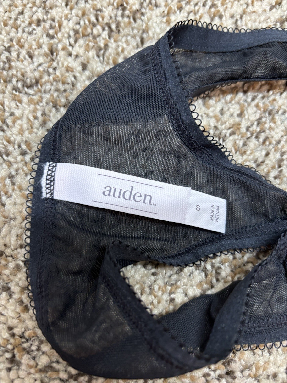 Auden Black Lace Thong. Size: S (4-6). NEW!