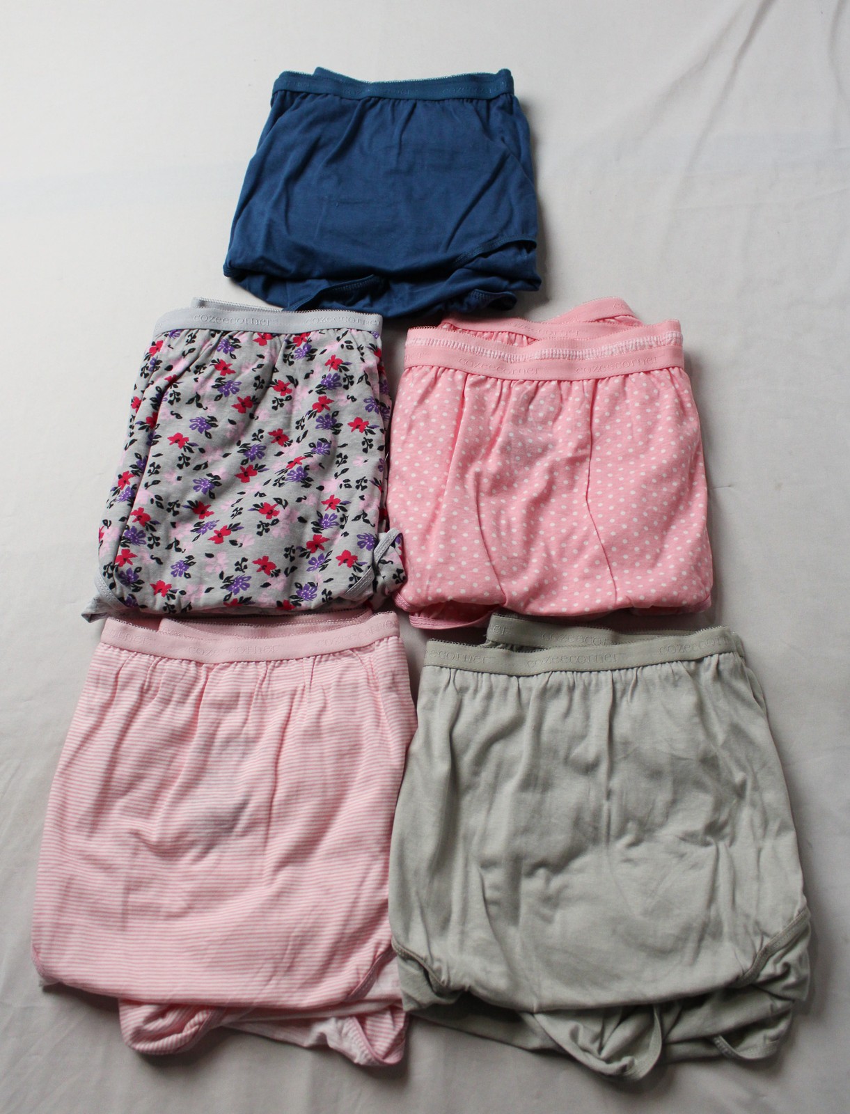 Cozee Corner Women’s Plus 5-Pack Cotton Panties CN6 Multicolor Size 15 NWT