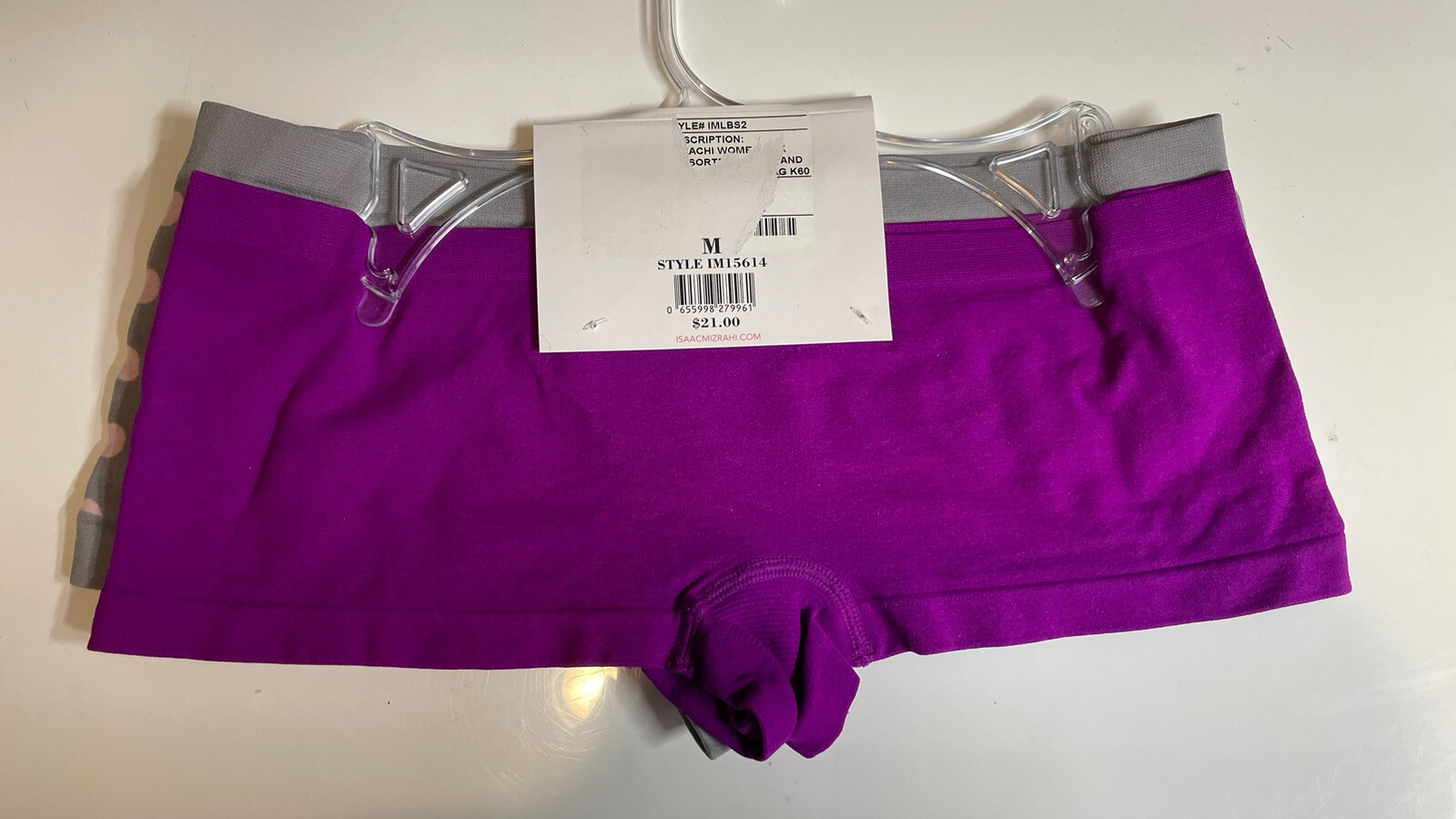 New Seamless Women’s Panties Isaac Mizrahi 2 Pack Boyshorts Medium