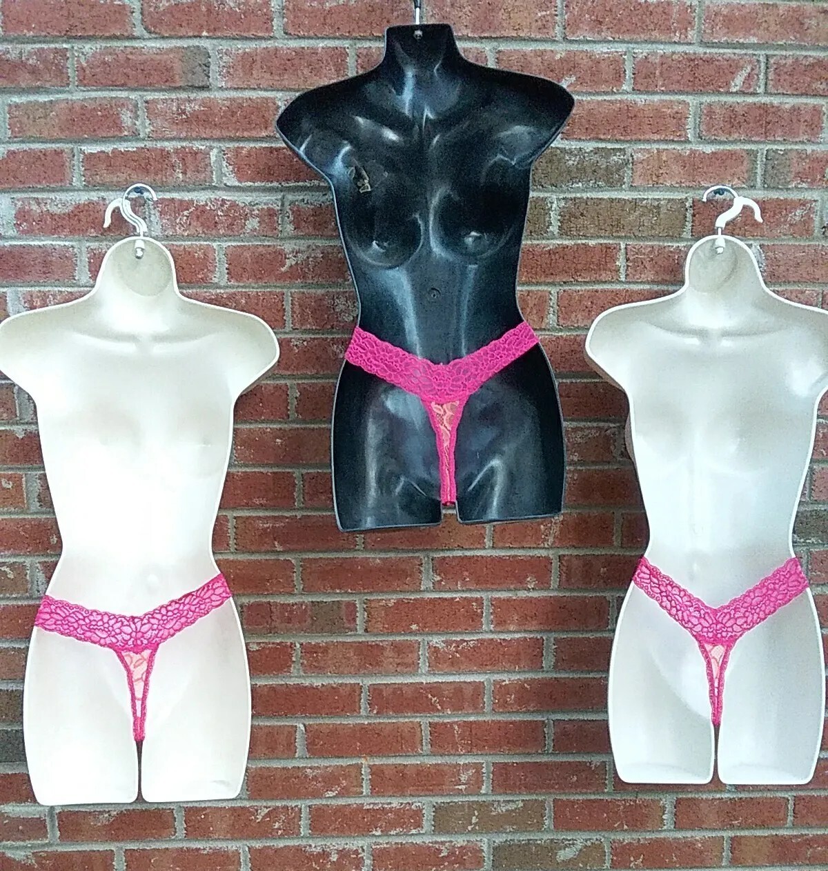 Vtg 90’s Pink & Peach Lace Thong Panties “NEW” FAMOUS MAKER No Tags 3pr XS *READ