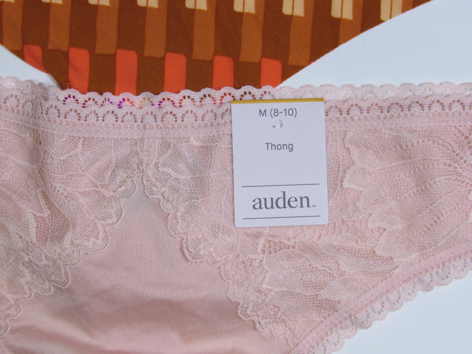 Auden Women’s Thong Variety 2 Pack Panties Size Medium (8-10)