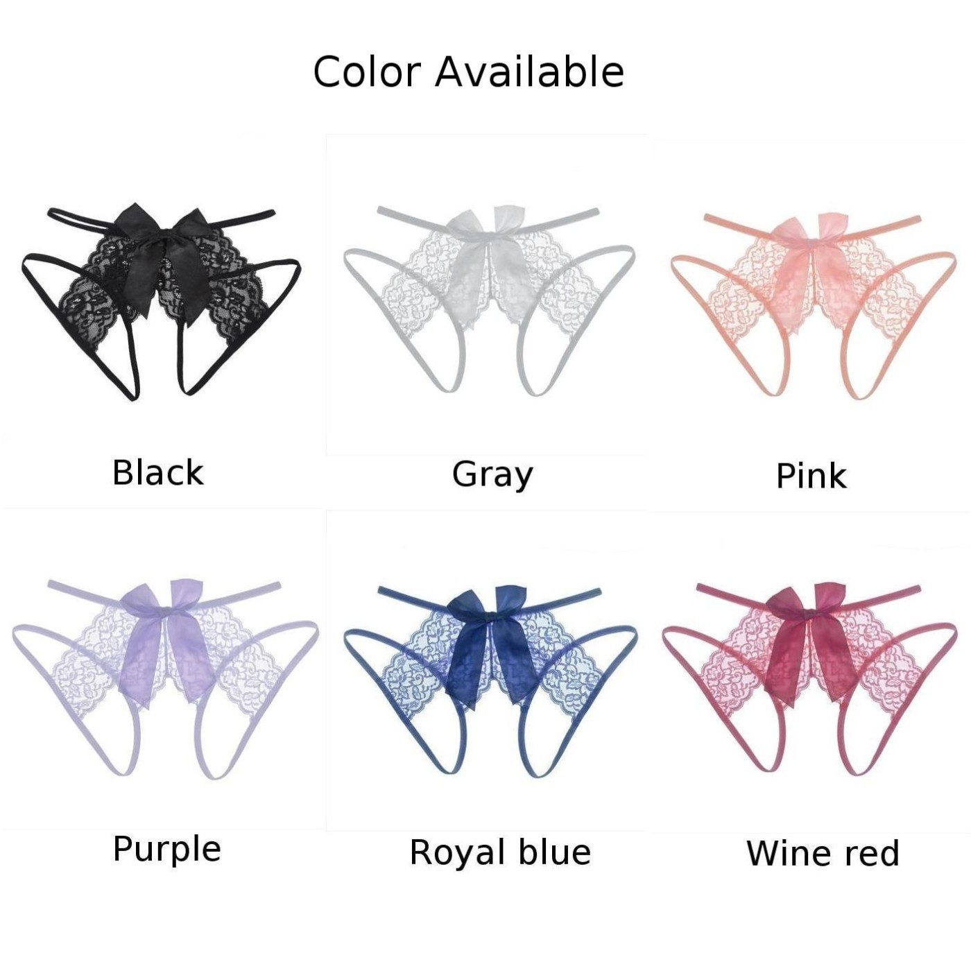 Women Lace Crotchless Plus Size G String Thongs Panties Summer Knicker