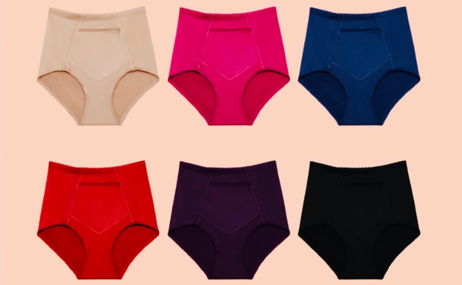 2-6 Pretty Satin Panties Womens Underwear Full Coverage Briefs Pocket travel 02