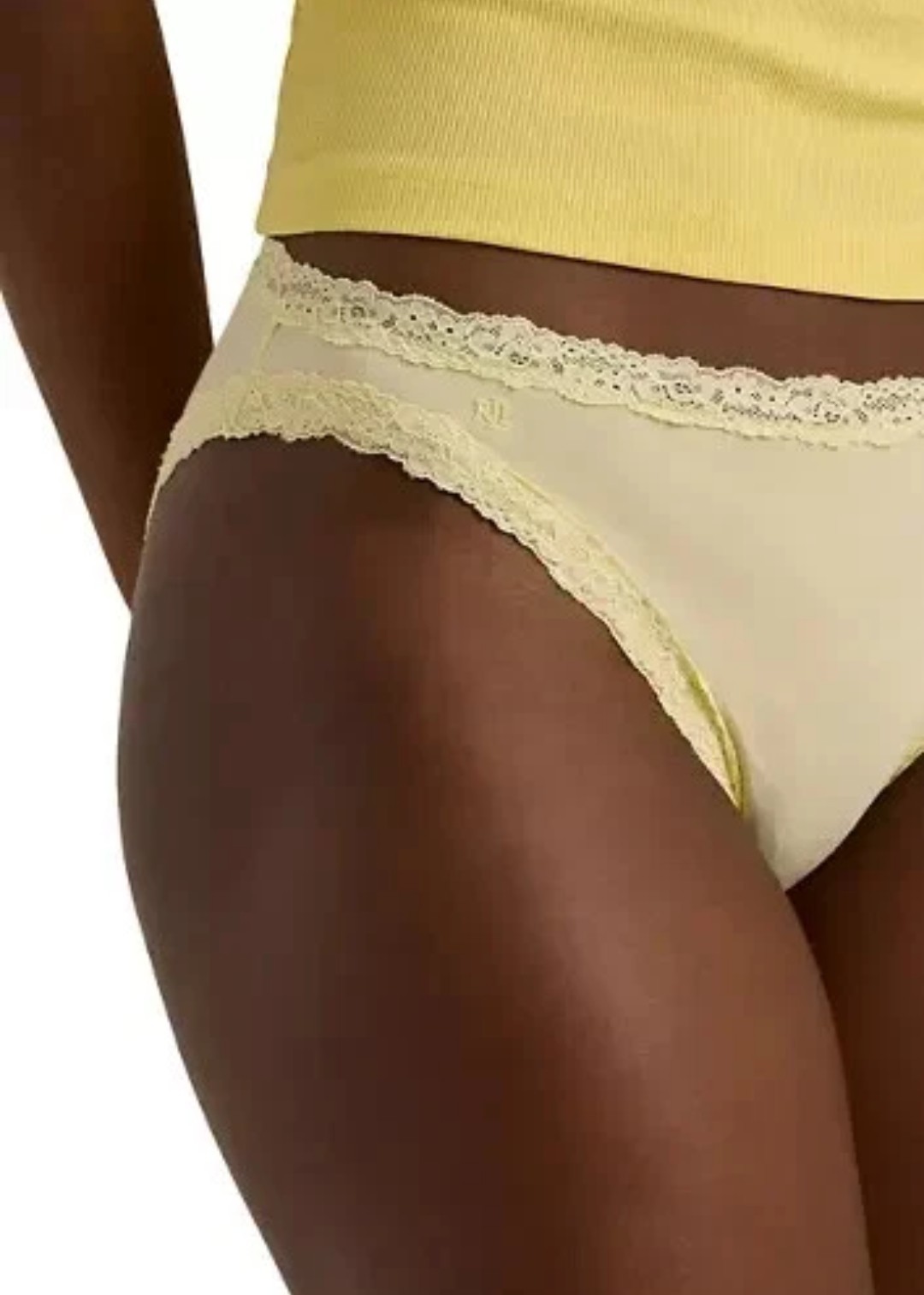 Pack of 3 Lauren Ralph Lauren Womens Cotton & Lace Jersey Bikini Brief Underwear