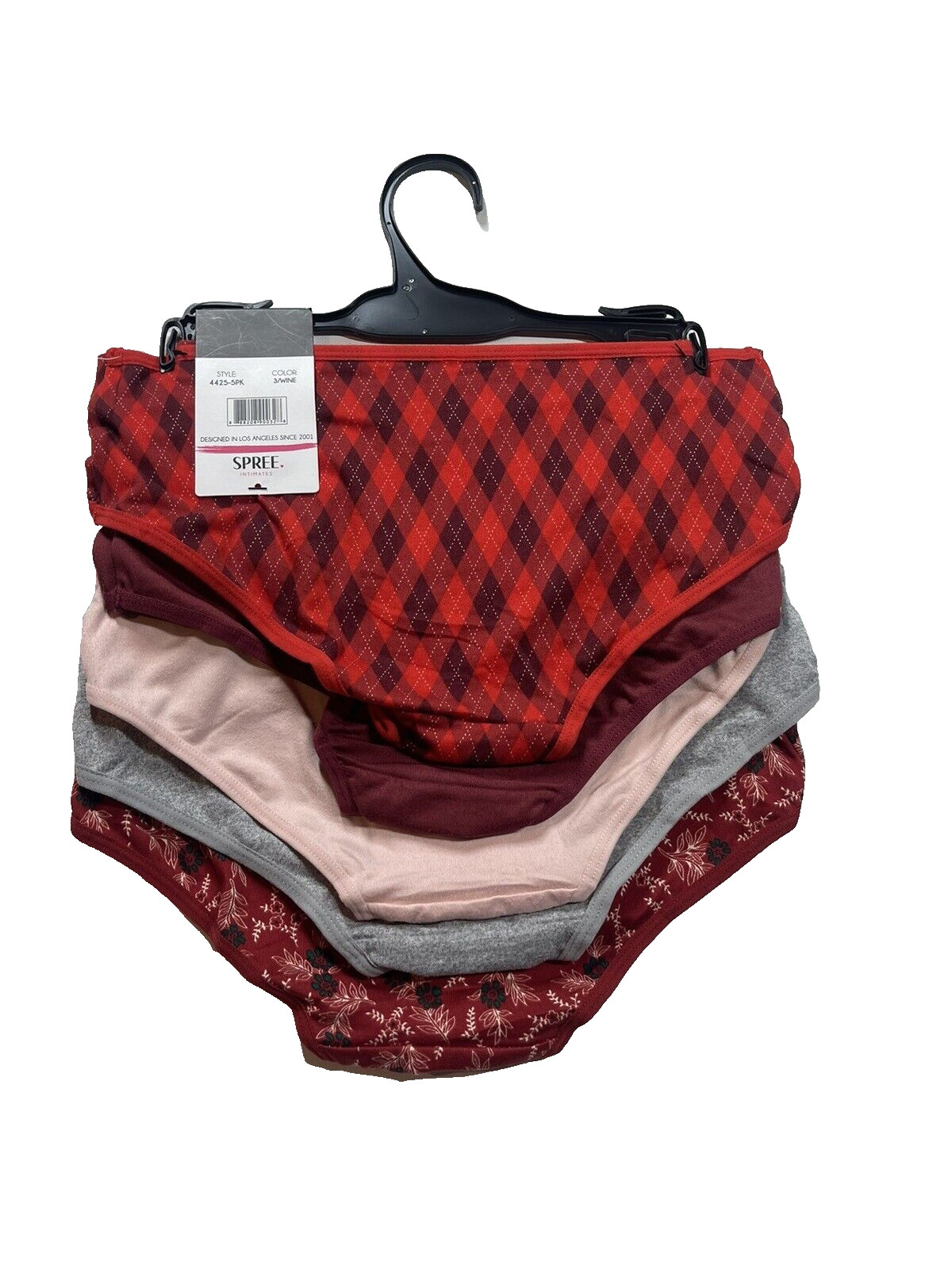 Spree Inmates Crossover Band Comfort Hipster 5-Pack Underwear Size S Multi-color