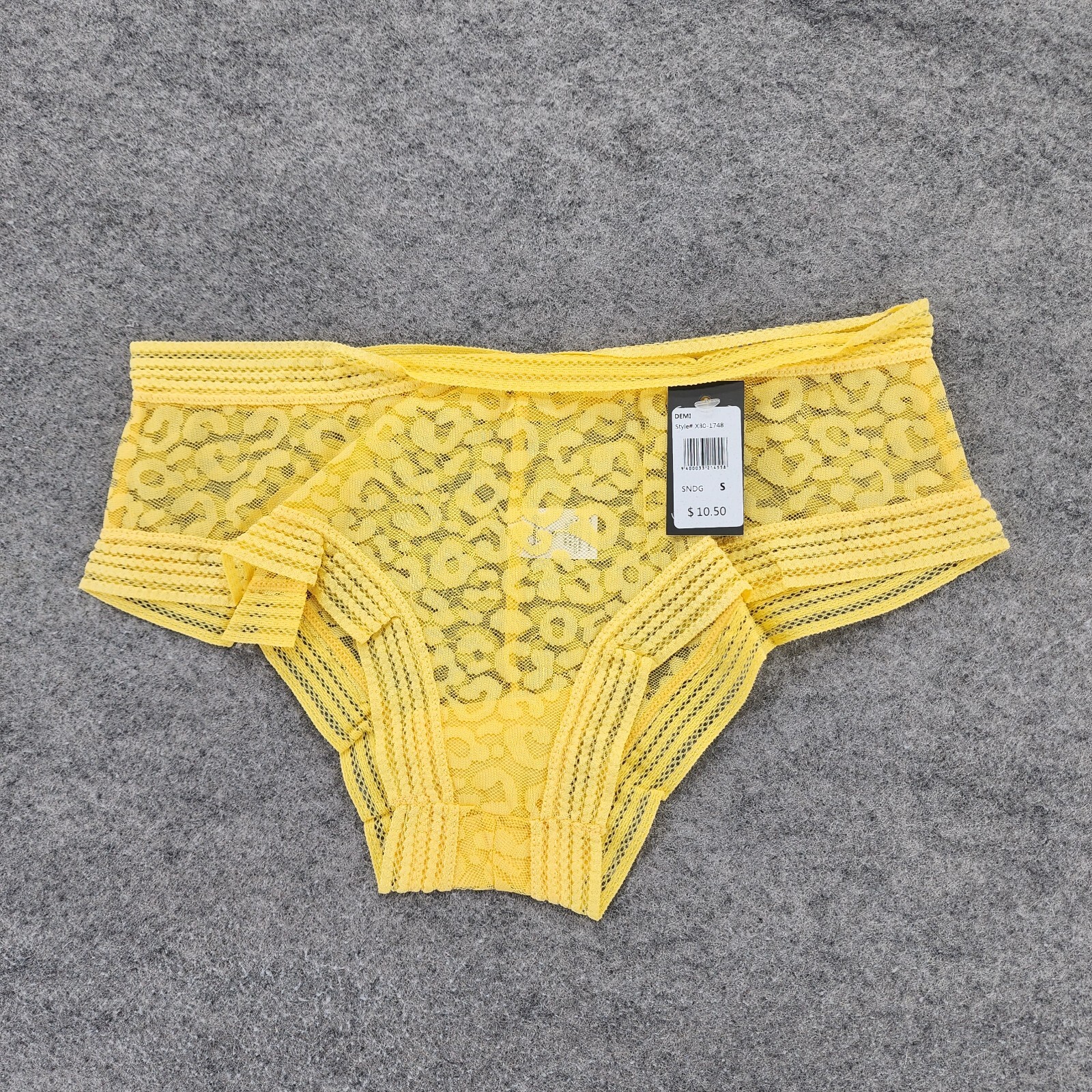 Fredericks of Hollywood Panties Womens Small Brief Demi Yellow Lace