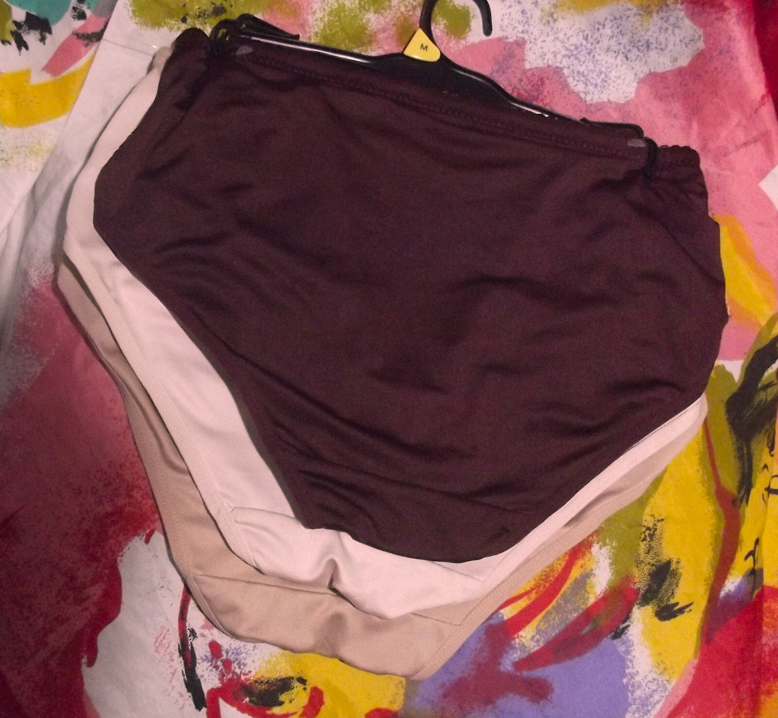 3 NEW PRIMA VALENTINA 871079 BG/RS/BK MICROFIBER LACE PANELS BRIEF PANTIES M