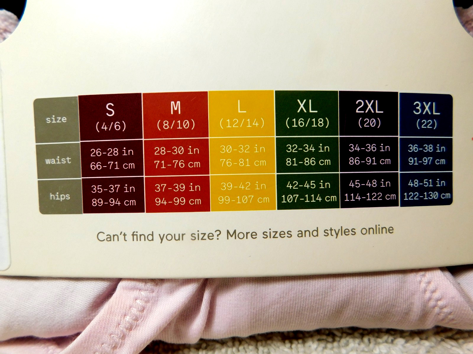 Warners~Blissful Benefits Cotton Hipster 3Pk Pink, Grey,& Black XXXL Panties(DG)