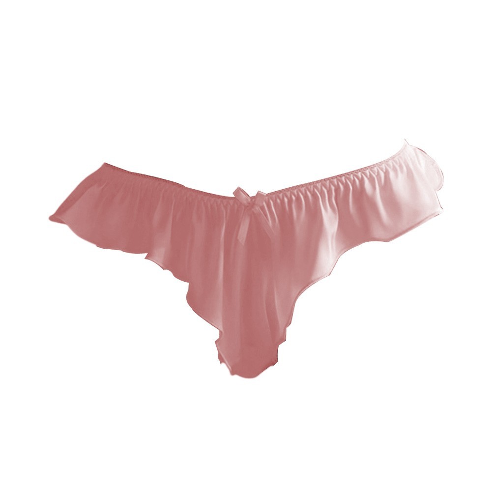 Comfortable Satin Ruffle Underwear Women’s Sexy Briefs for Added Glamour