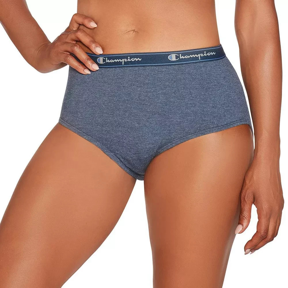 Champion Women’s 5pk Cotton Stretch Iconic Essentials Briefs – S