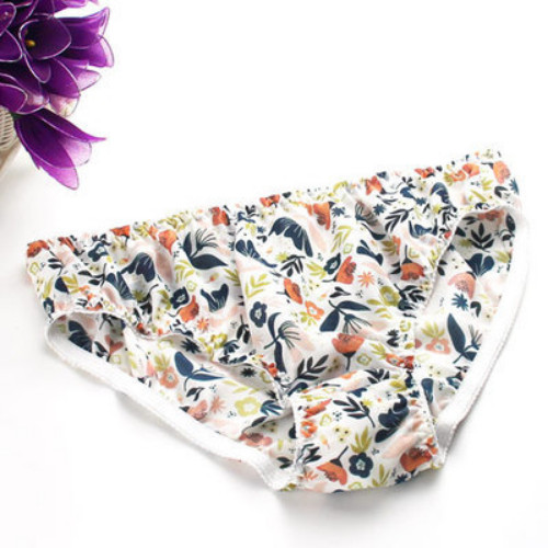 Womens Silk Panties Floral Pattern Lady Underwear Briefs Bottom Lovebay On Sales