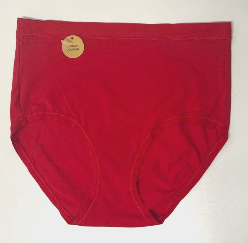 Wacoal SMALL (Size 5) Understated Cotton Brief Panty NWOT 875362 Red