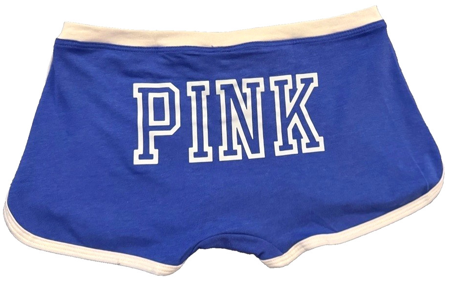 Victoria’s Secret Pink Cotton Dorm Boyshort Panty Ultramarine Blue M L XL XXL