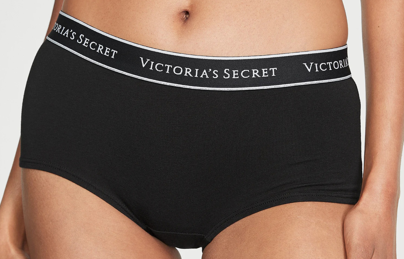 Victoria’s Secret PINK Shortie BoyShort Black Logo Waistband XS S M L XL XXL