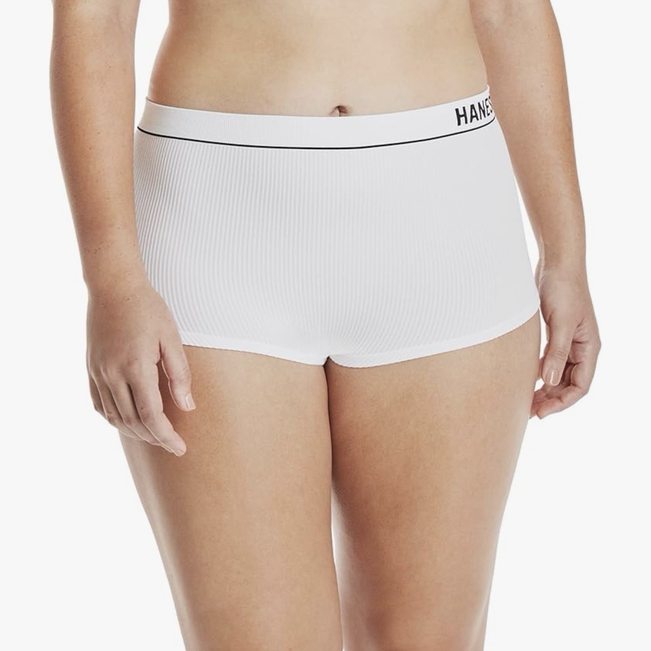 Hanes Women’s Originals Seamless Stretchy Ribbed Boyfit Panties Set Size Small