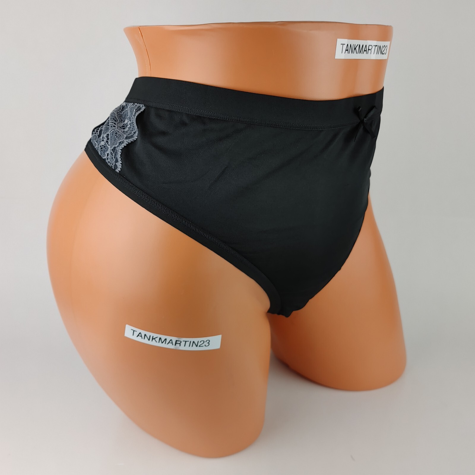 NWT LANE BRYANT CACIQUE PLUS 18/20 NO SHOW THONG PLUS PANTY PANTIES BLACK GRAY